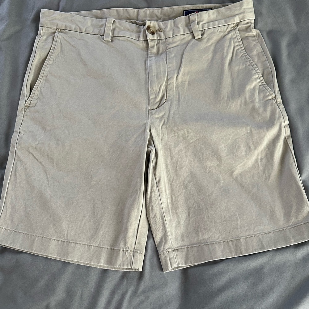 Vineyard Vines Tan Flat Front Shorts